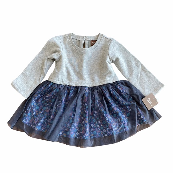 Tea Collection Other - Tea Collection Majorie Floral Tulle Skirted Sweater Dress
